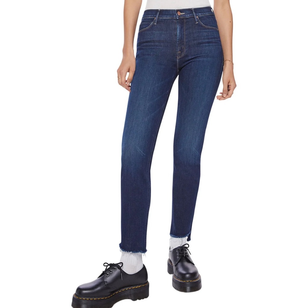 Mother The Dazzler Mid Rise Ankle Step Fray- 30